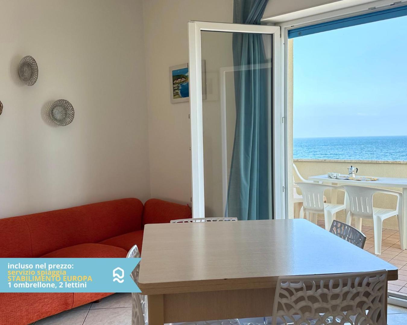 Rs321 - Marcelli, Trilocale Fronte Mare Con Spiaggia Inclusa Экстерьер фото
